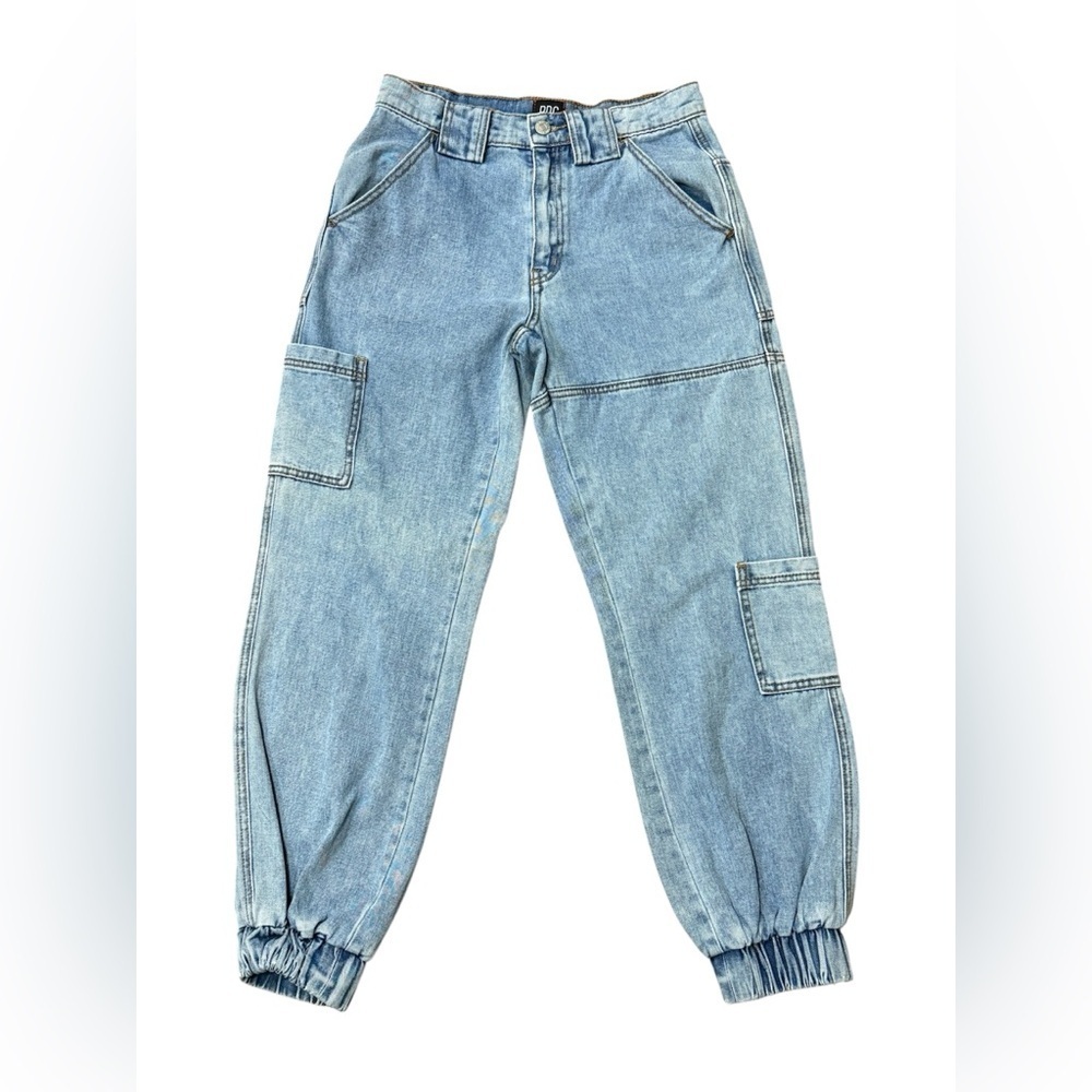 BDG Urban Outfitter Womens Jeans Blue Denim Jogger Cargo Sz 26 100% Cotton - Picture 4 of 6